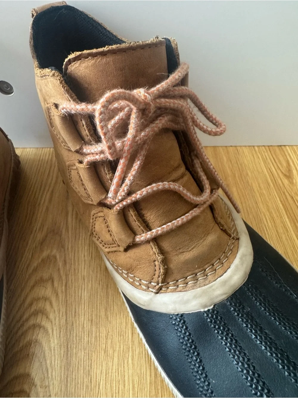 Women’s Sorel Out N About Waterproof Lace Up Winter Boots Brown and Black